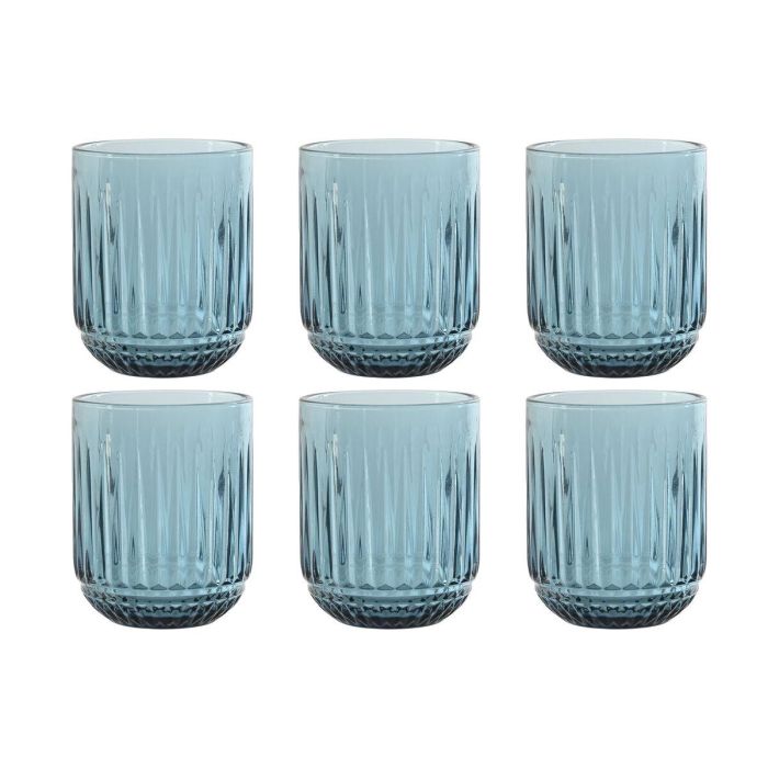 Vaso Basicos DKD Home Decor Azul 7.5 x 9.5 x 7.5 cm Set de 6 Vaso Basicos DKD Home Decor Azul 7.5 x 9.5 x 7.5 cm Set de 6