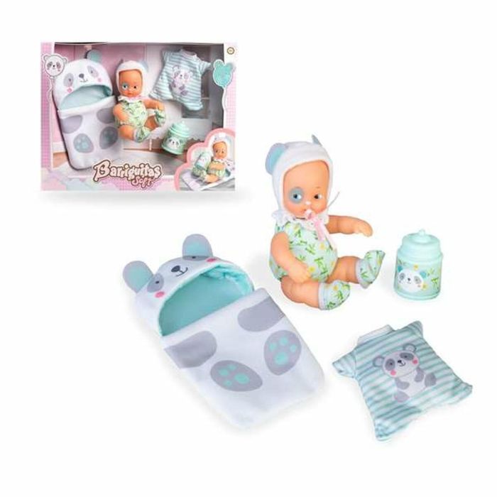 Muñeco barriguitas soft trousseau osito panda con pijama, saco de dormir y biberón 1 Muñeco barriguitas soft trousseau osito panda con pijama, saco de dormir y biberón 1