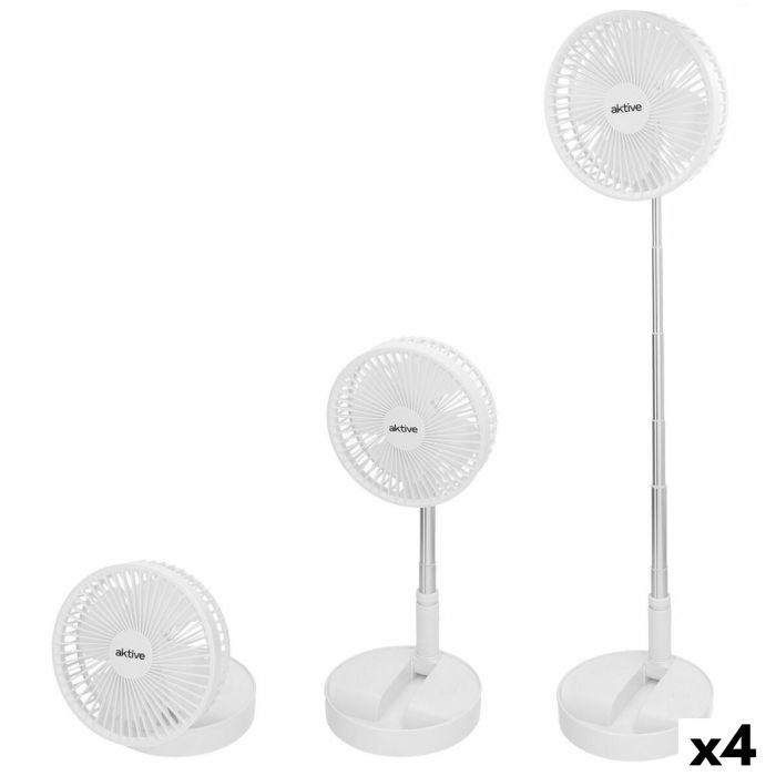 Ventilador Portátil Plegable Aktive Recargable (4 Unidades) Ventilador Portátil Plegable Aktive Recargable (4 Unidades)