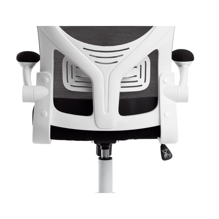 Q-connect Silla Ergonómica Pal ermo Alt Max 1300 Anc 610 Prof 600 Ruedas Premium Malla Base Nylon Reposacabezas Soporte Lumbar Color Blanco Negro 3