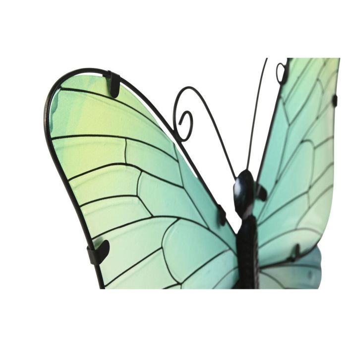 DKD Home Decor Decoración Pared Estilo Shabby Chic Mariposas Metal Cristal Verde Azul 46x46 cm Pack Surtido 4 Unidades 5 DKD Home Decor Decoración Pared Estilo Shabby Chic Mariposas Metal Cristal Verde Azul 46x46 cm Pack Surtido 4 Unidades 5