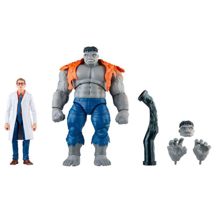 HASBRO Figuras Gray Hulk & Dr. Bruce Banner Beyond Earths Mightiest Avengers Marvel 15cm Articuladas con Accesorios