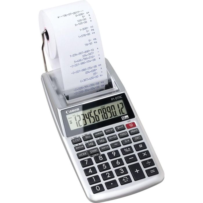 Canon P1-DTSC II Calculadora Portátil con Impresión, Conversión de Divisas y Cálculo de Impuestos 1 Canon P1-DTSC II Calculadora Portátil con Impresión, Conversión de Divisas y Cálculo de Impuestos 1