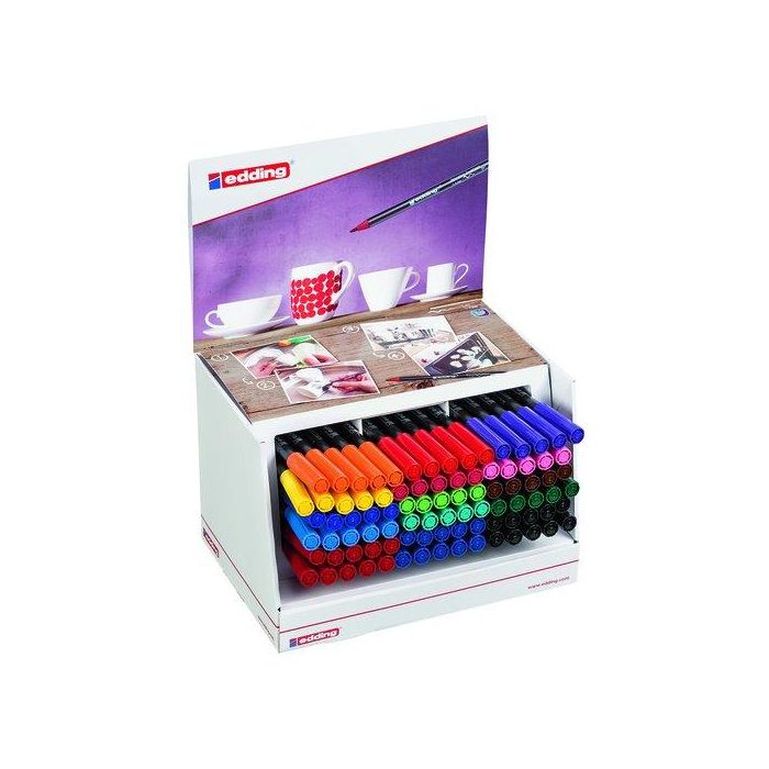 Rotul.Edding 4200 Porcelana. Col.Surtidos. Expositor De 90