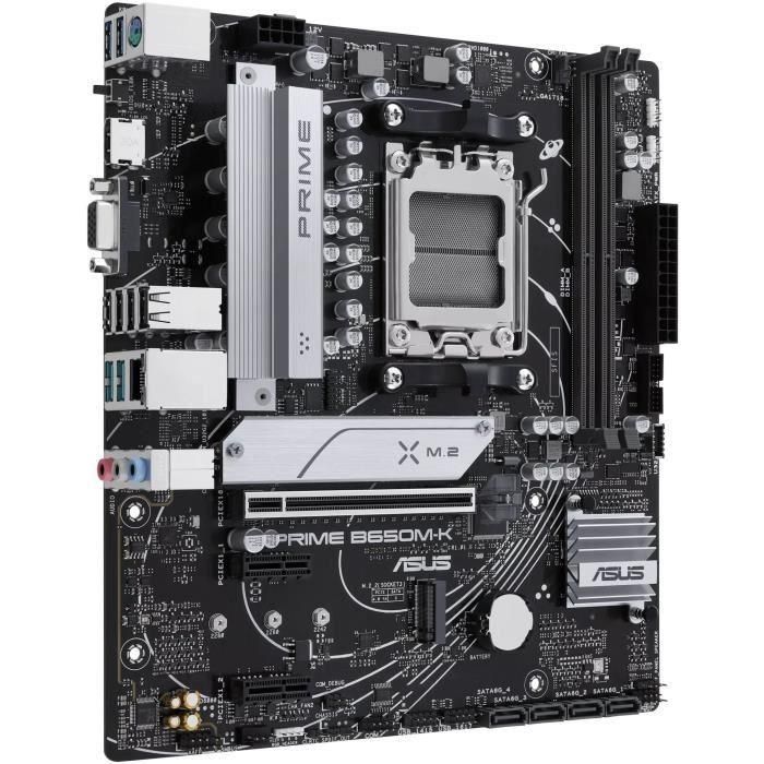 Asus Prime B650M-K Placa Base Micro ATX, Socket AM5, DDR5 8000MHz (OC), PCIe 5.0 M.2, Ethernet 2.5Gb 2