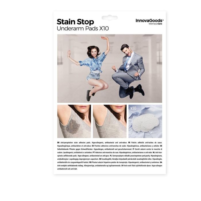 Parches Antimanchas de Sudor para Axilas Stain Stop InnovaGoods 1