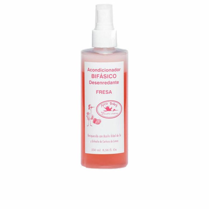 Picu Baby Acondicionador Bifásico Fresa Niños 250 ml Spray para Todo Tipo de Cabello, Desenredante Instantáneo