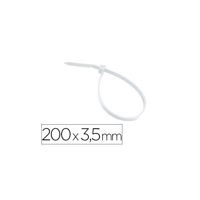 Brida 3M Para Interior Blanca 200x3,5 mm Bolsa De 100 Unidades Brida 3M Para Interior Blanca 200x3,5 mm Bolsa De 100 Unidades