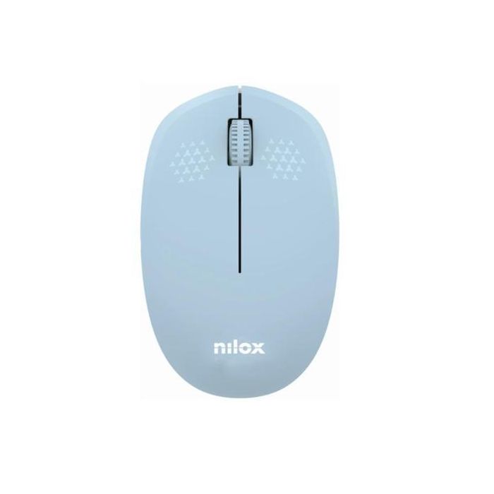 Nilox Ratón Inalámbrico 1000 DPI Azul - Sensor Óptico, 3 Botones, Compatible con Windows, Linux y Mac