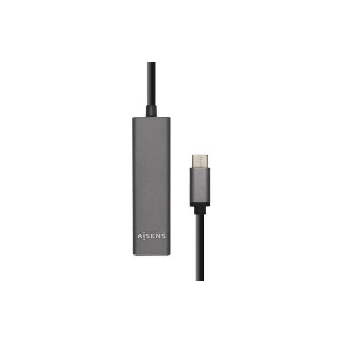 Aisens Hub USB 3.1 con 4 puertos Tipo A a USB-C, Gris, 15 cm Aisens Hub USB 3.1 con 4 puertos Tipo A a USB-C, Gris, 15 cm