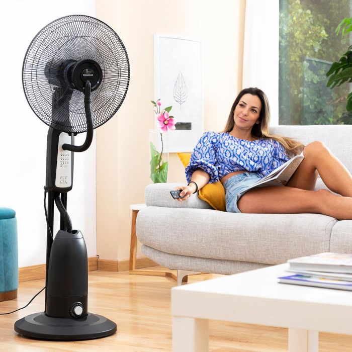 Ventilador Nebulizador de Pie con Mando a Distancia InnovaGoods Mistinn Negro 90 W 2,8 L 6 Ventilador Nebulizador de Pie con Mando a Distancia InnovaGoods Mistinn Negro 90 W 2,8 L 6