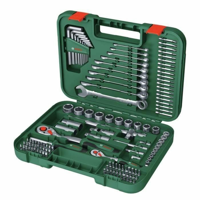 Bosch BOS4053423255133 Juego de Herramientas Manuales de 132 Piezas: Llaves, Trinquetes, Destornilladores para Fijación Pesada 0 Bosch BOS4053423255133 Juego de Herramientas Manuales de 132 Piezas: Llaves, Trinquetes, Destornilladores para Fijación Pesada 0