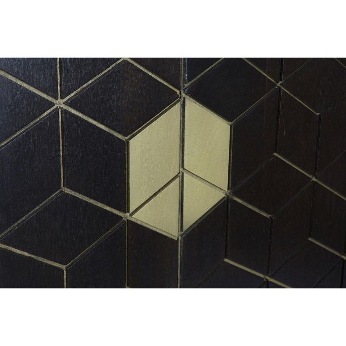 DKD Home Decor Buffet Moderno Colección Rombo Gold con 3 Cajones y 2 Puertas de Acacia y Metal Marrón Oscuro Dorado 160x40x90 cm 3 DKD Home Decor Buffet Moderno Colección Rombo Gold con 3 Cajones y 2 Puertas de Acacia y Metal Marrón Oscuro Dorado 160x40x90 cm 3