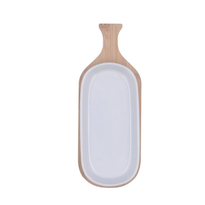 Tabla Aperitivo Bambú Cerámica Tapas Quid 22x8.5x3,5 cm 1