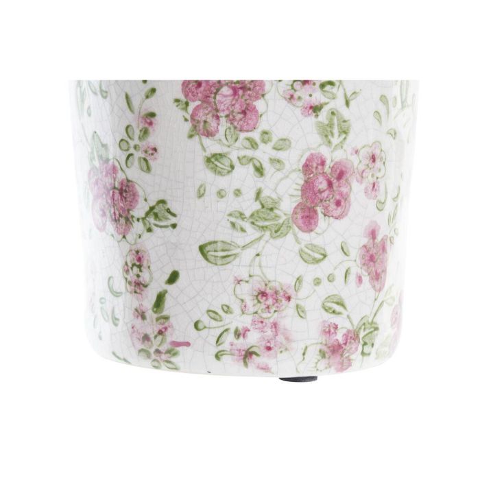 Jarrón DKD Home Decor Blanco Verde Granate Gres Shabby Chic (14 x 14 x 25 cm) 1 Jarrón DKD Home Decor Blanco Verde Granate Gres Shabby Chic (14 x 14 x 25 cm) 1