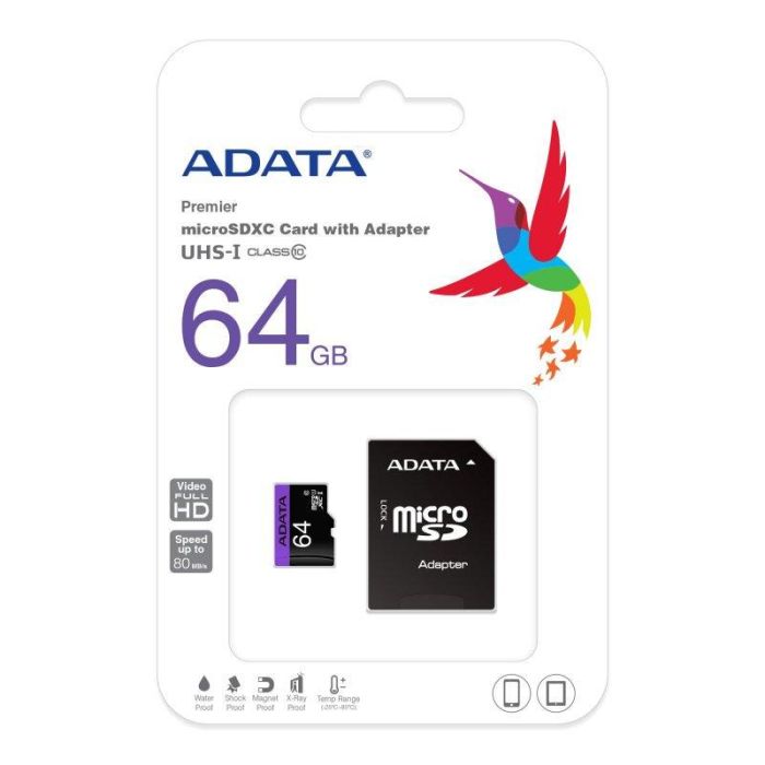 Tarjeta Micro Sd Adata 64 grb Cl10 1 Tarjeta Micro Sd Adata 64 grb Cl10 1