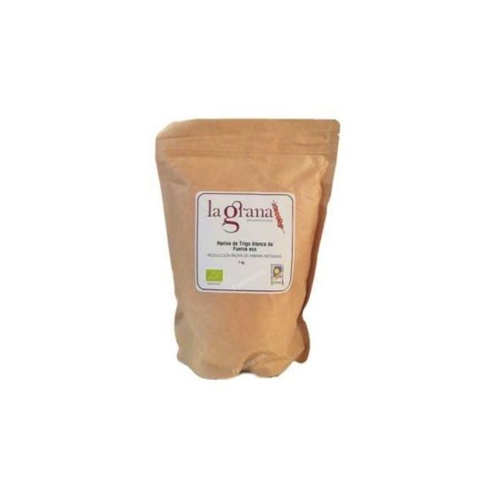 LA GRANA Harina de Fuerza de Trigo Blanca 1Kg Bio W=290-310 Calidad Panadera Ecológica