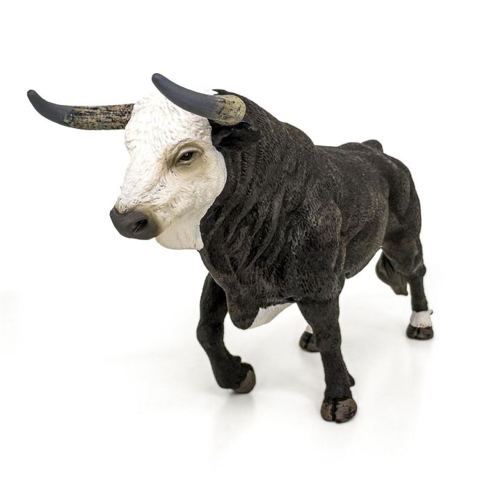 DEQUBE Figura Réplica Toro Bravo Cara Blanca Trotando a Escala, Pintada a Mano con Máximo Detalle, +3 años 1 DEQUBE Figura Réplica Toro Bravo Cara Blanca Trotando a Escala, Pintada a Mano con Máximo Detalle, +3 años 1