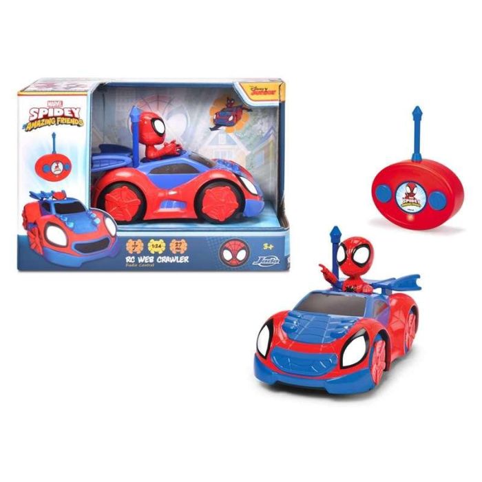 Coche radio control spidey web crawler, funciona adelante y marcha atrás en curva escala 1:24 17 cm 6 Coche radio control spidey web crawler, funciona adelante y marcha atrás en curva escala 1:24 17 cm 6