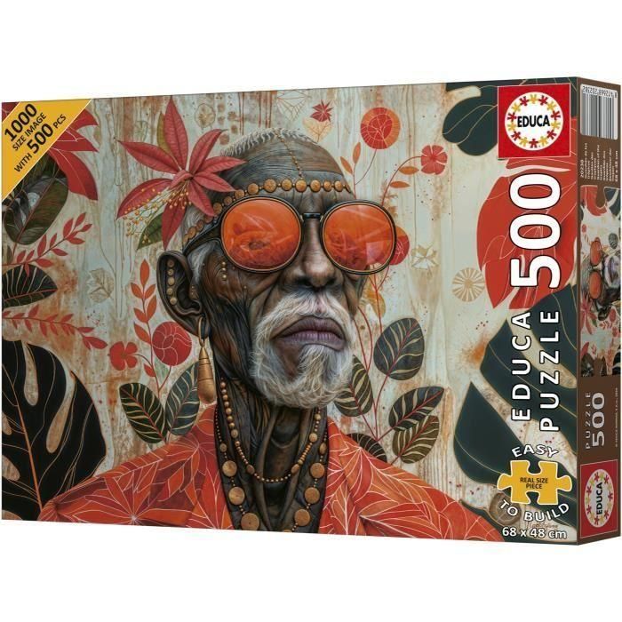 Educa 20238 Puzzle 500 Piezas Guardian De Los Trópicos para adultos, piezas grandes, con pegamento Fix Puzzle 68x48 cm 2