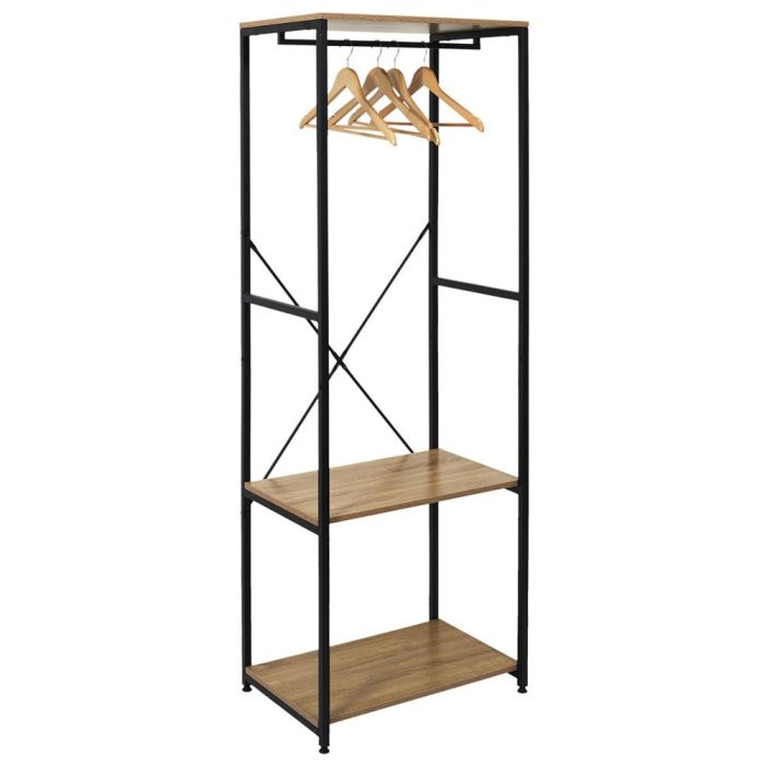 Home Deco Factory Perchero con 2 Estantes Colección Essentiel 60x40,4x167 cm 3