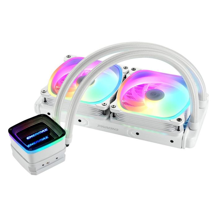 Enermax Kit Refrigeración Líquida Aquafusion ADV ELC-AQFA240-SQA-W 240mm Blanco 2 Ventiladores 12cm 3