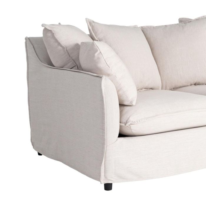 Sofá 2 Plazas Beige Dm-Tejido Salón 158 X 102 X 77 cm