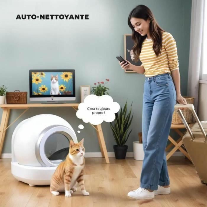 AUC3700923607115 Arena para gatos autolimpiable 65 L 1