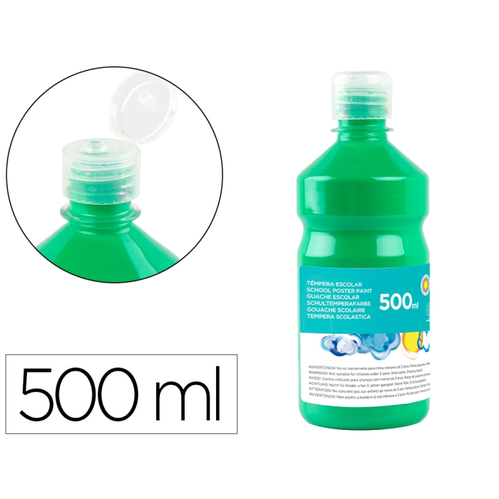 Liderpapel Tempera Liquida Escolar Superlavable 500 ml Verde 0 Liderpapel Tempera Liquida Escolar Superlavable 500 ml Verde 0