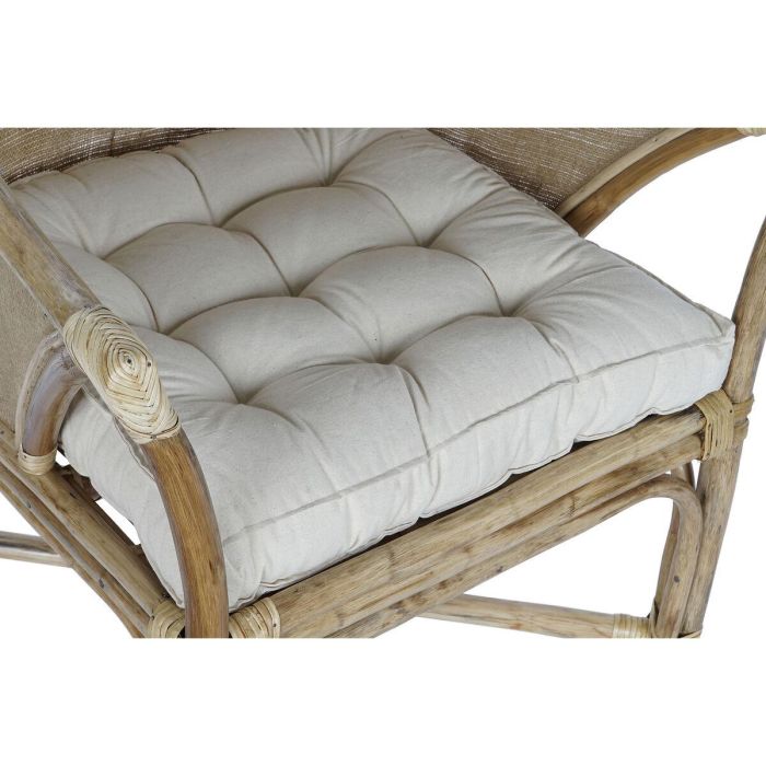 Sillón de jardín DKD Home Decor Blanco Marrón 66 x 50 x 90 cm 63 x 66 x 88 cm 65 x 63 x 90 cm 6