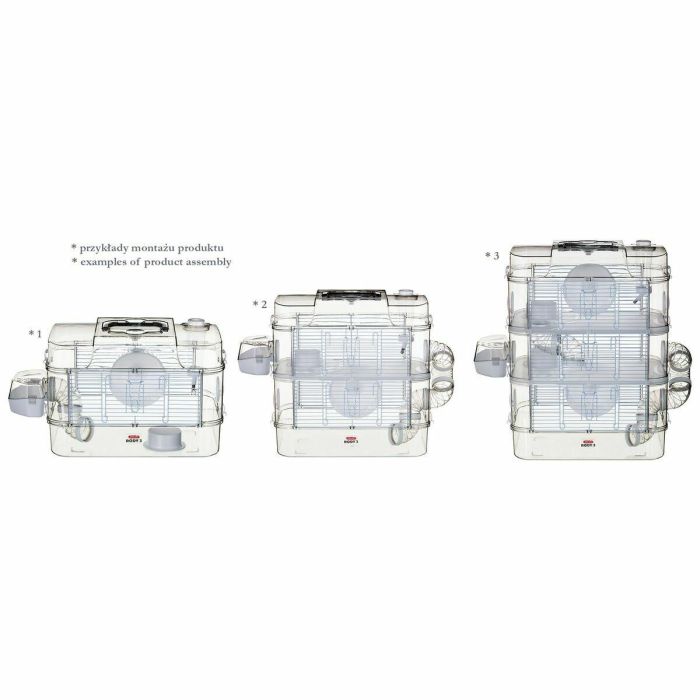 Zolux ZOL3336022060225 Jaula Rody3 Trio de 3 niveles para hámsteres, ratones y jerbos - L 41 x P 27 x H 53 cm - Blanco 22 Zolux ZOL3336022060225 Jaula Rody3 Trio de 3 niveles para hámsteres, ratones y jerbos - L 41 x P 27 x H 53 cm - Blanco 22