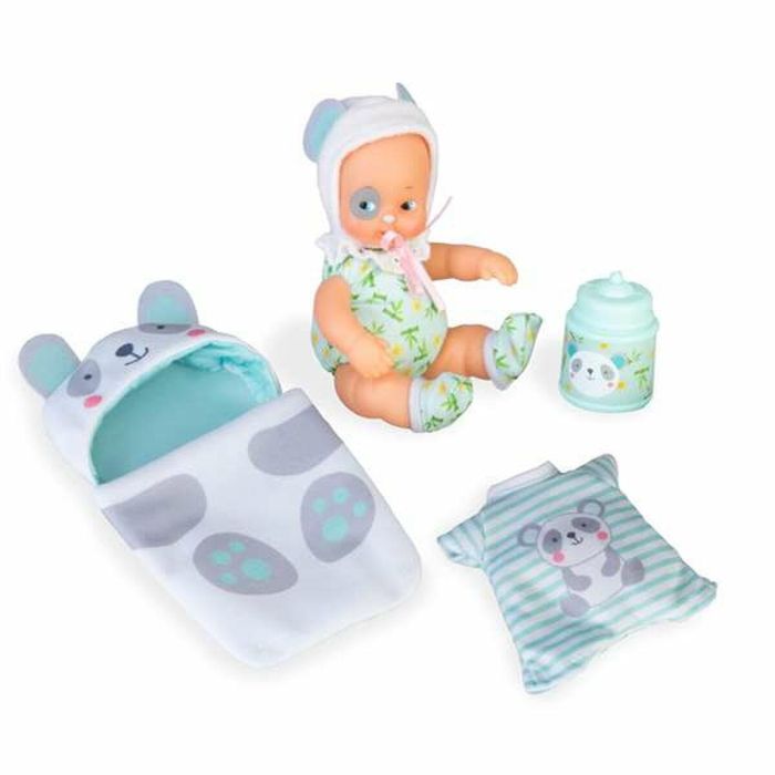 Muñeco barriguitas soft trousseau osito panda con pijama, saco de dormir y biberón 4 Muñeco barriguitas soft trousseau osito panda con pijama, saco de dormir y biberón 4