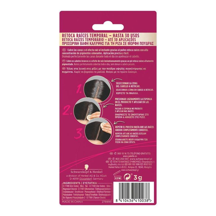 Palette Cubre-raíces Root Retouch Compact Negro 3 gr