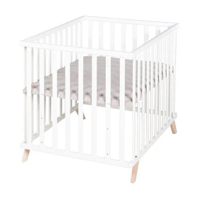 Roba ROB4005317333557 Parque Infantil 75 x 100 cm Gris con Alfombra de Juegos 'Lil Planet' Madera Lacada en Blanco 4