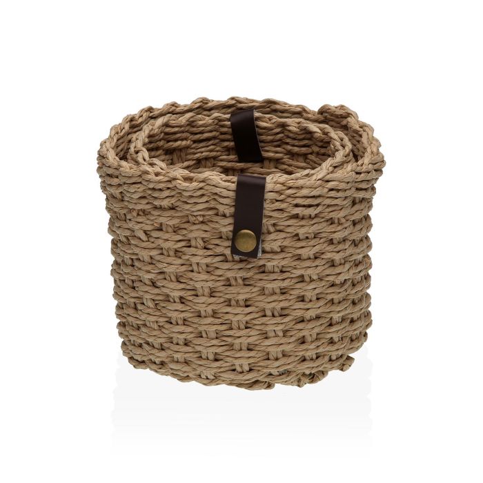 Set 2 Cestas Beige Redondas Versa 16X13CM (2 Unidades) 1 Set 2 Cestas Beige Redondas Versa 16X13CM (2 Unidades) 1