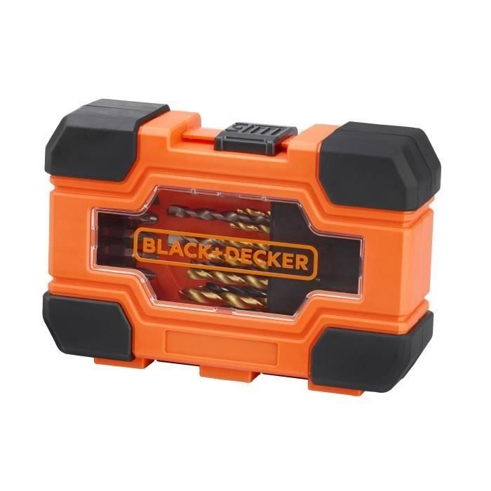 Black+Decker A7235 Kit 27 Accesorios Taladro y Atornillador: Brocas Madera, Hormigón, HSS-TiN y Puntas Destornillador