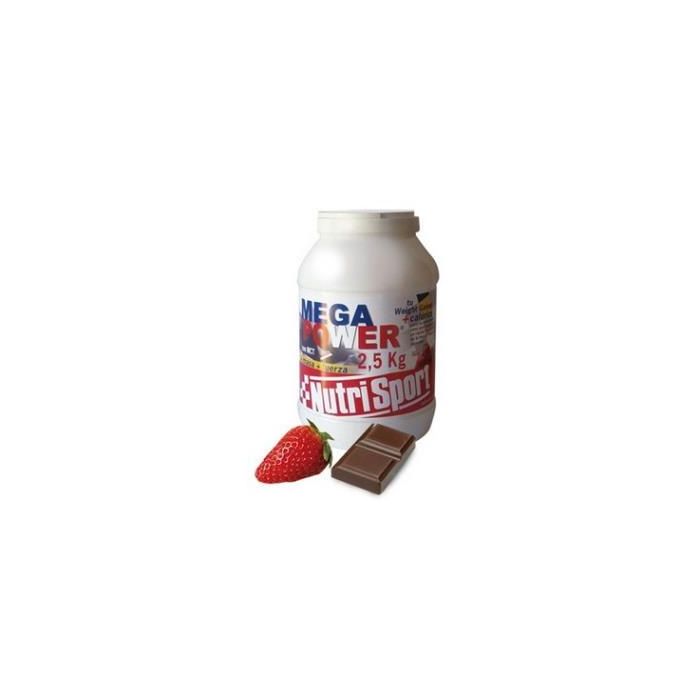 Megapower Proteína de Suero con Carbohidratos y MCT Fresa 2,5Kg - Desarrolla Masa y Potencia Muscular