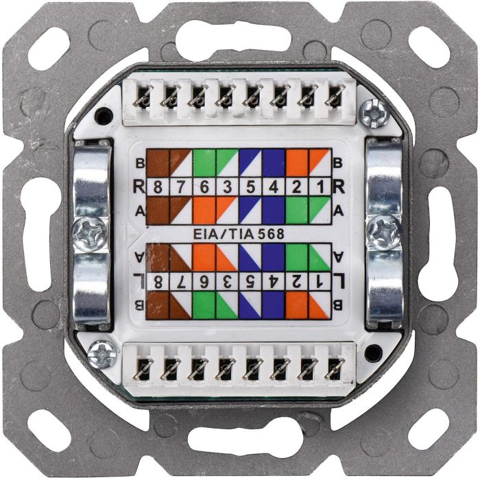 Digitus Toma de Datos Cat6a 2xRJ45 Apantallada Montaje Superficie Blanco 4