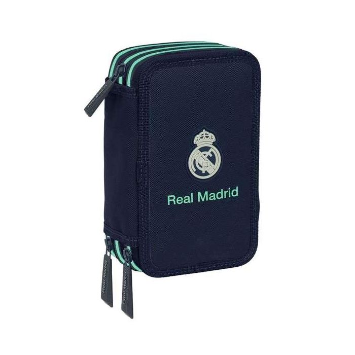 Plumier triple 37 pcs real madrid 2ª equipacion 25/26 12,5x19,5x5,5cm