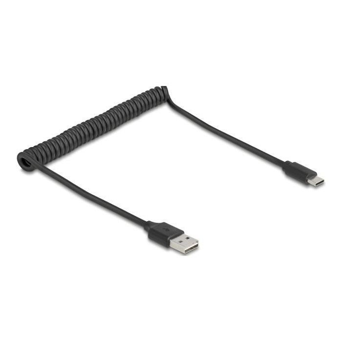Delock Spiralkabel EASY-USB 2.0 Typ-A Stecker zu USB Type-C 0 Delock Spiralkabel EASY-USB 2.0 Typ-A Stecker zu USB Type-C 0