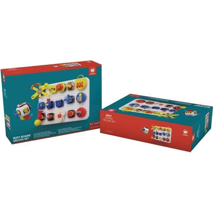 Busy Board Delux Set - TOP BRIGHT - Cubo y Tablero - 15 Gadgets - Cerraduras - Bocina - Botones 1