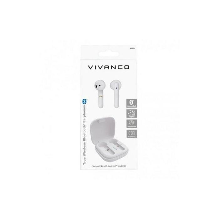 Auriculares Bluetooth Vivanco Urban Pair con estuche de carga/ Autonomía 4h/ Blancos 2