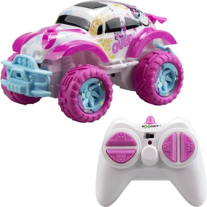 EXOST MINI PIXIE - Cochecito a control remoto Buggy - Todo terreno - Color rosa - Tamaño mini 14 cm - A partir de 5 años