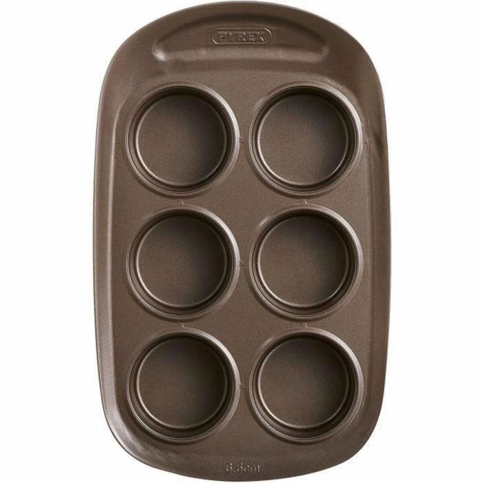Pyrex 1452001 Molde para Muffins Redondo Acero al Carbono Antiadherente 6 Cavidades 17 Pyrex 1452001 Molde para Muffins Redondo Acero al Carbono Antiadherente 6 Cavidades 17