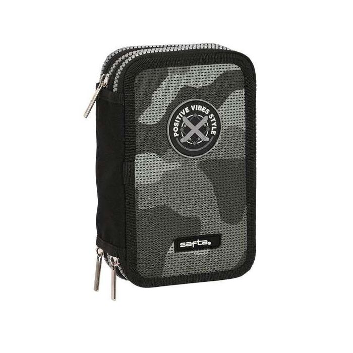 Safta Plumier Triple "Stone" 36 Piezas 12,5x19,5x5,5 cm