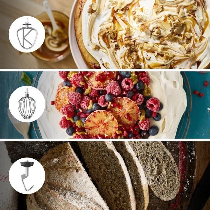 Kenwood KVL4170S Robot de Cocina Chef XL 1200W 6.7L con Licuadora, Picadora y Kit de Pastelería Plateado 4 Kenwood KVL4170S Robot de Cocina Chef XL 1200W 6.7L con Licuadora, Picadora y Kit de Pastelería Plateado 4