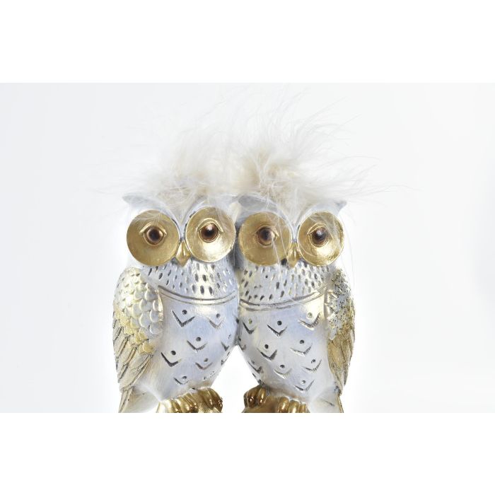 DKD Home Decor Figura de Búhos Caja Tradicional de Resina Dorado Blanco 8 x 7 x 10 cm 1 DKD Home Decor Figura de Búhos Caja Tradicional de Resina Dorado Blanco 8 x 7 x 10 cm 1