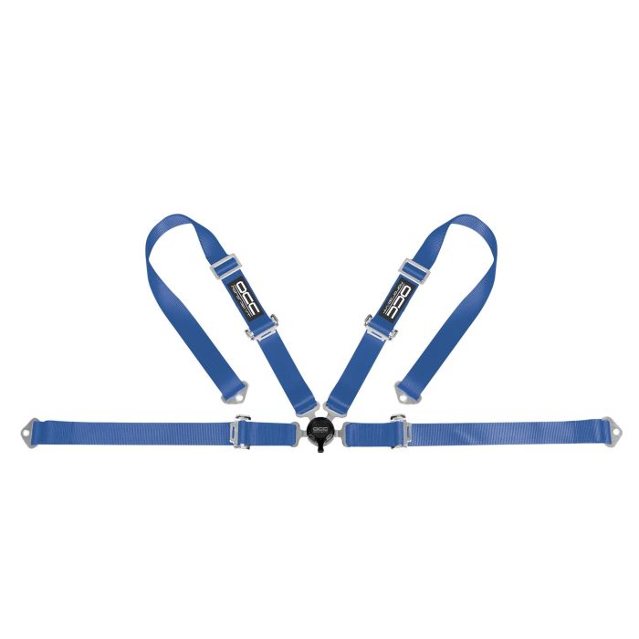 Occ Motorsport Arnés 4 Puntos 3 Pulgadas Azul OCCRC017, Arnés de Seguridad Universal con Refuerzo en Piernas