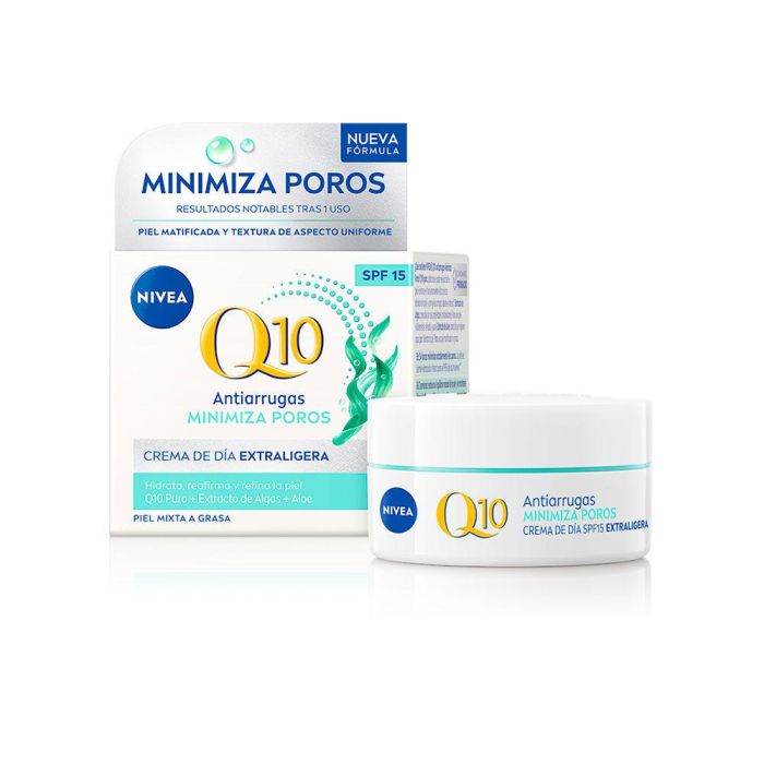 Nivea Q10+ Crema de Día Antiarrugas Extraligera SPF15 50 ml para Piel Mixta 1
