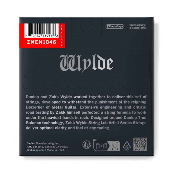 Juego Guitarra Eléctrica Zakk Wylde 10-46 1 Juego Guitarra Eléctrica Zakk Wylde 10-46 1